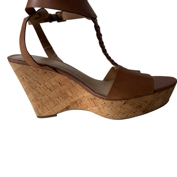Franco Sarto Serenity2 Cork Wedge Tan Sandals, Almond, 9 - Picture 10 of 10